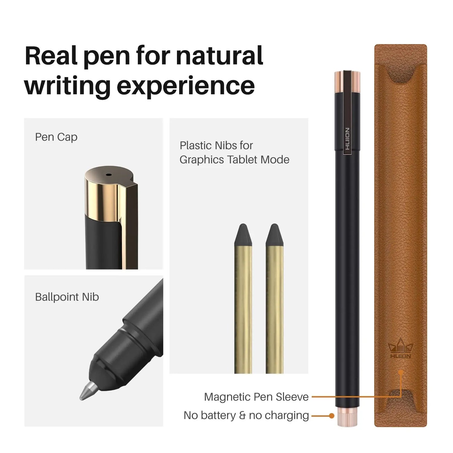 HUION Note 2-in-1 Digital Notebook Drawing Tablet With Battery-free Pen - GlitzyGizmo