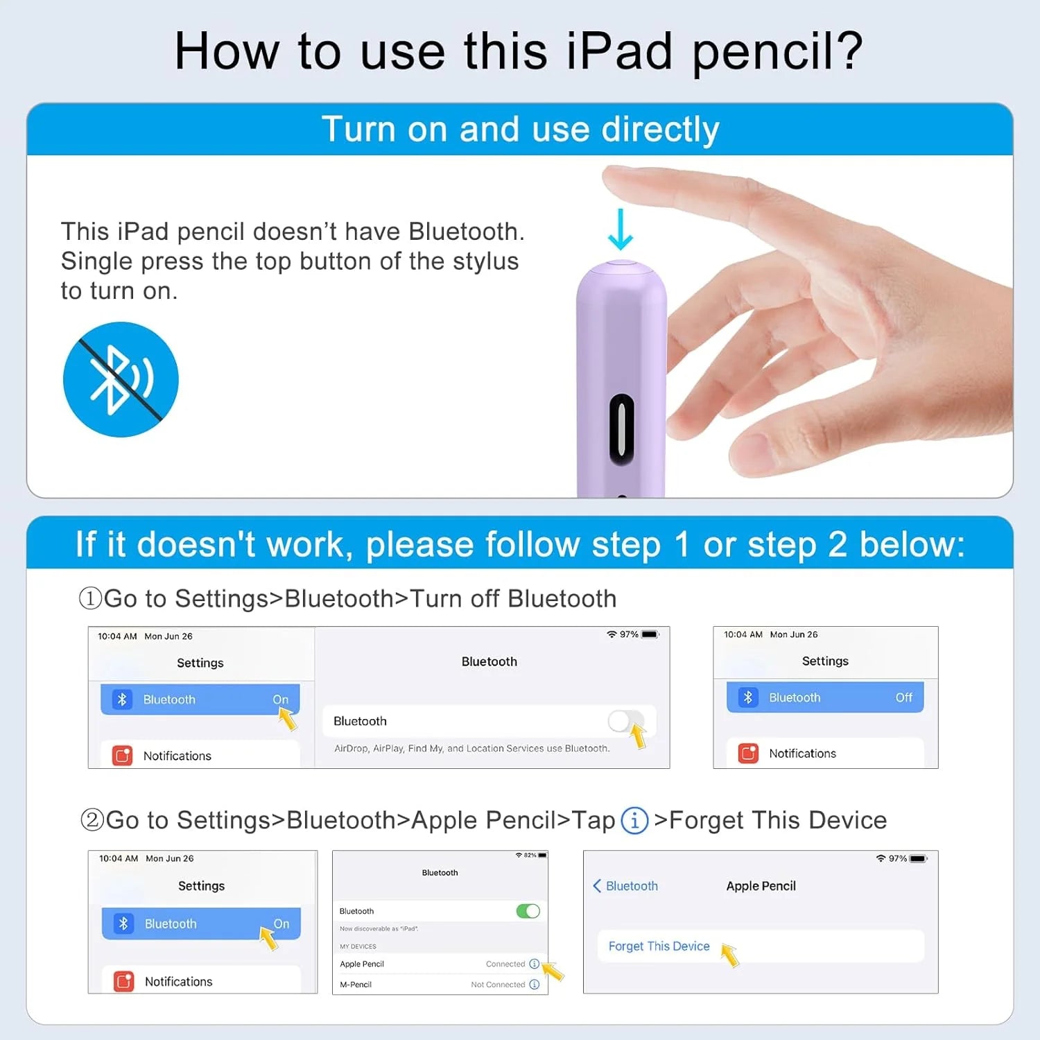 PrecisionPro Purple Stylus Pen for iPad