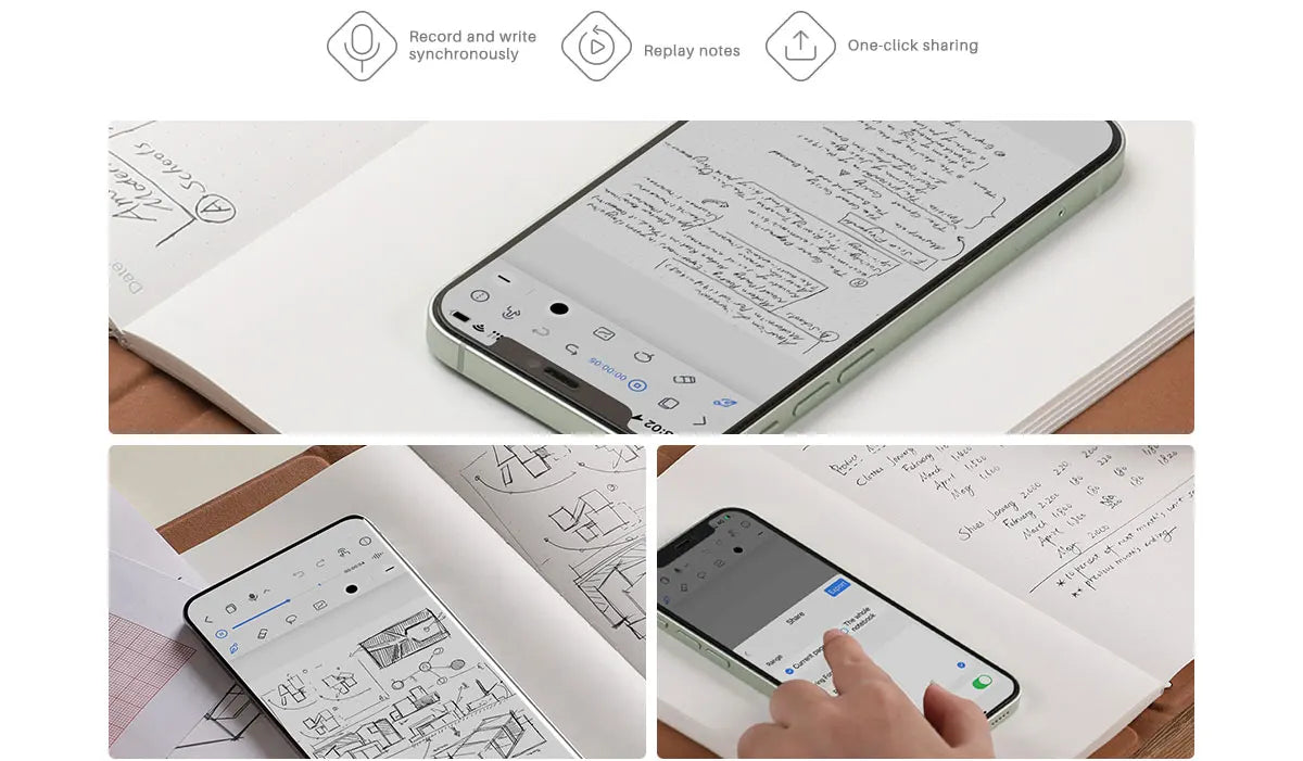 HUION Note 2-in-1 Digital Notebook Drawing Tablet With Battery-free Pen - GlitzyGizmo